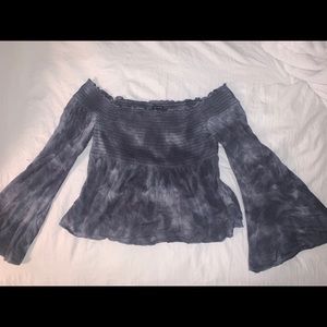 American eagle off the shoulder smock top